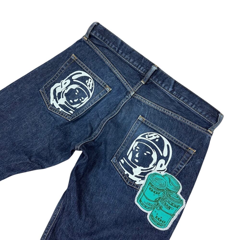 M 32" x 32" Billionaire Boys Club Money Patch Raw Denim